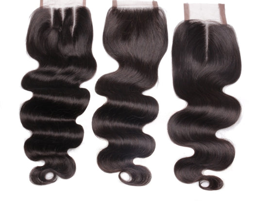 BRAZILIAN WAVE/DEEP WAVE/DEJA STRAIGHT/MALAYSIAN CURLY CLOSURES 4X4 AND HD